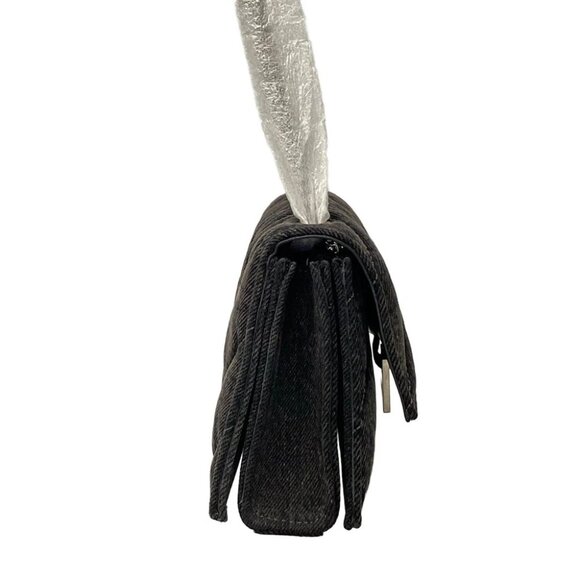 BALENCIAGA CRASH XS Chain Bag 736016 Black Denim Shoulder Bag - Picture 4 of 15